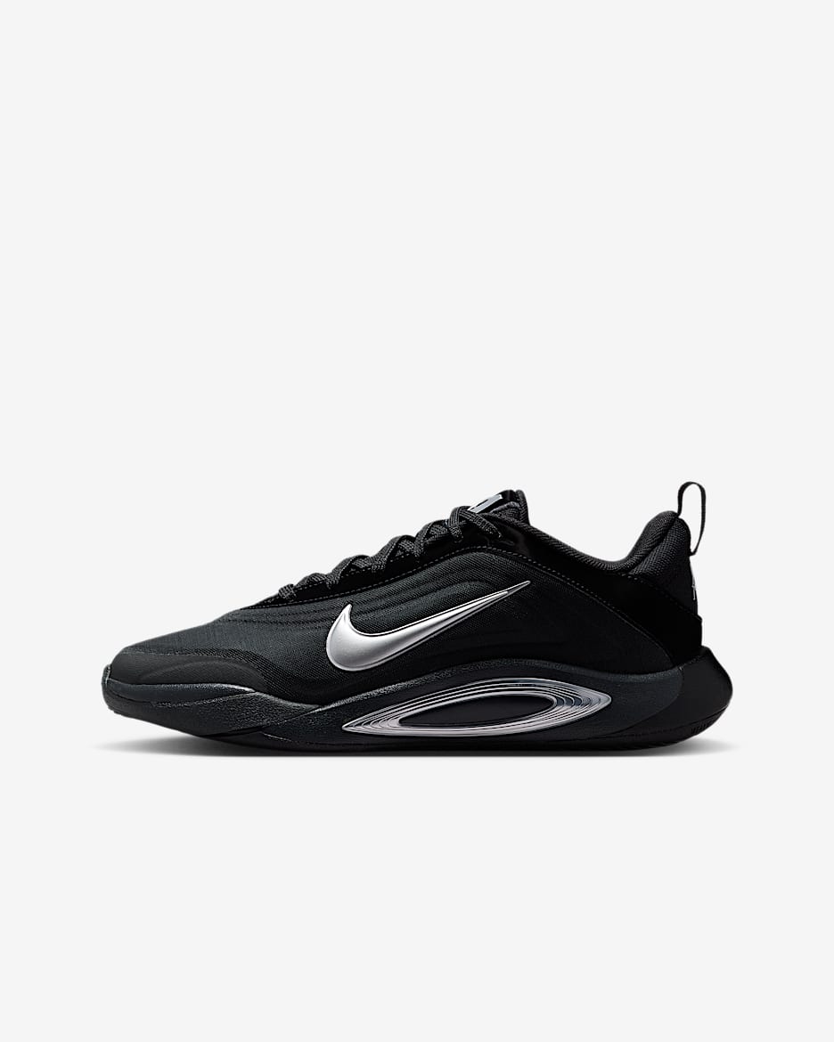A'One A'ja Wilson Big Kids' Basketball Shoes - Black/Dark Smoke Grey/Dark Grey/Metallic Silver