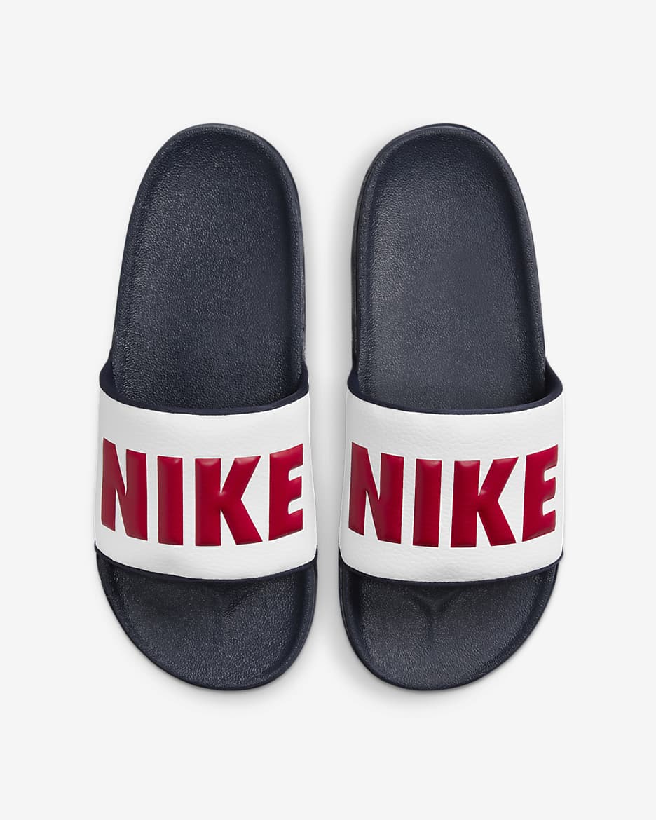 Nike Offcourt Men's Slides - White/Obsidian/Gym Red