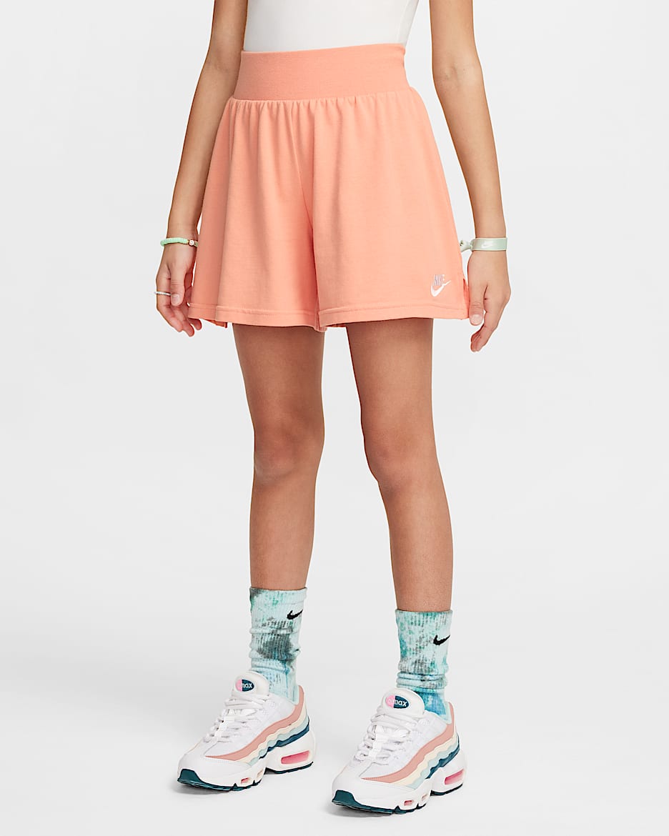 Shorts para niña talla grande Nike Sportswear - Ágata melocotón/Blanco