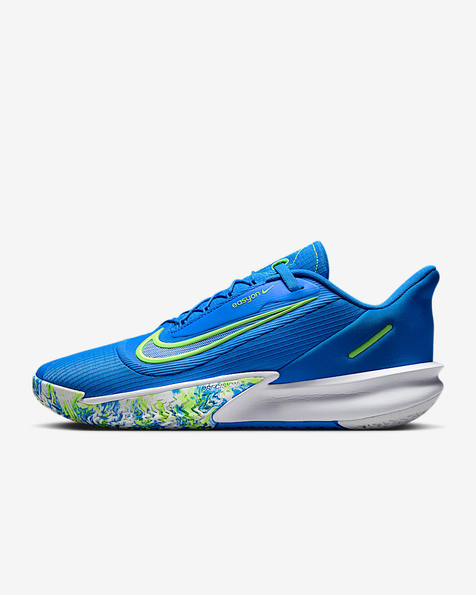 Nike Precision 7 EasyOn Men's Basketball Shoes - Photo Blue/Volt/White