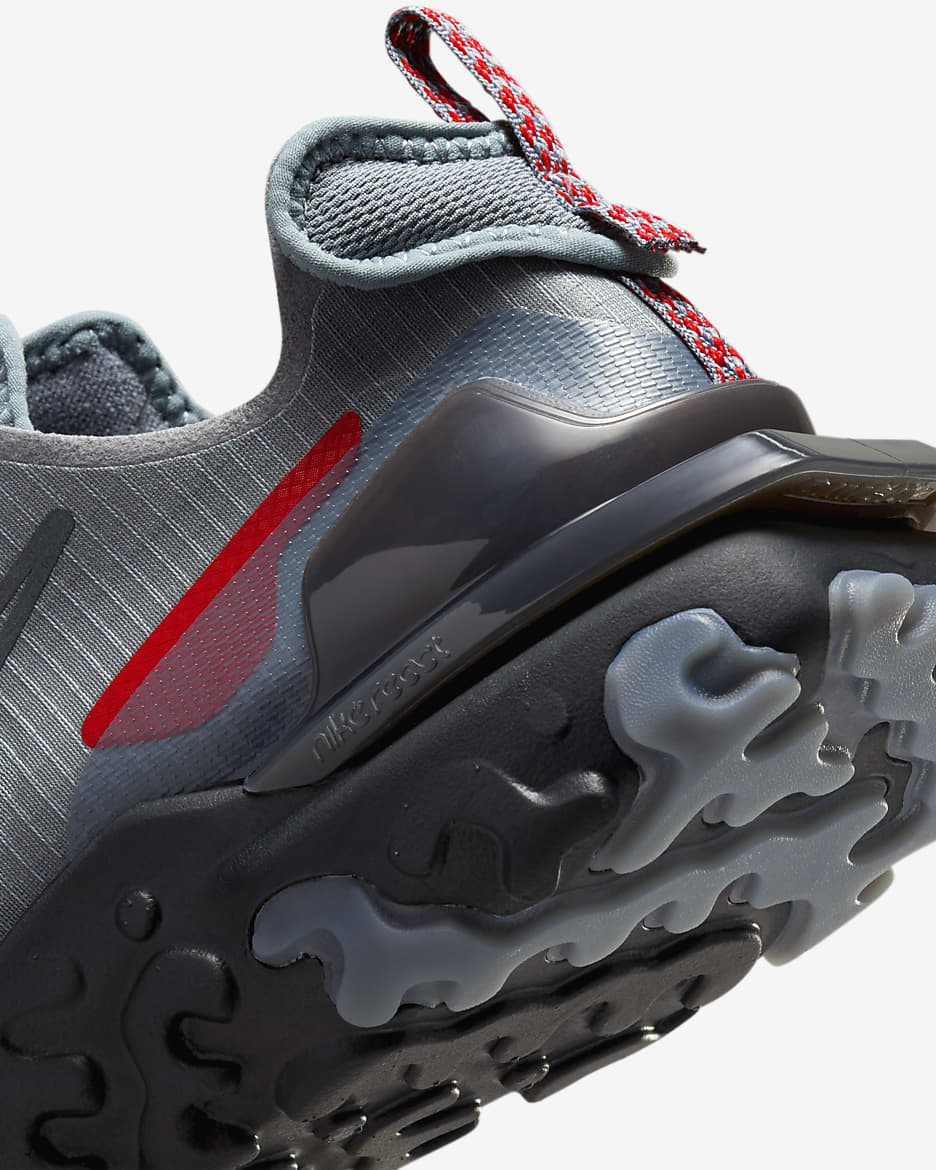 Skor Nike React Vision för män - Cool Grey/University Red/Anthracite