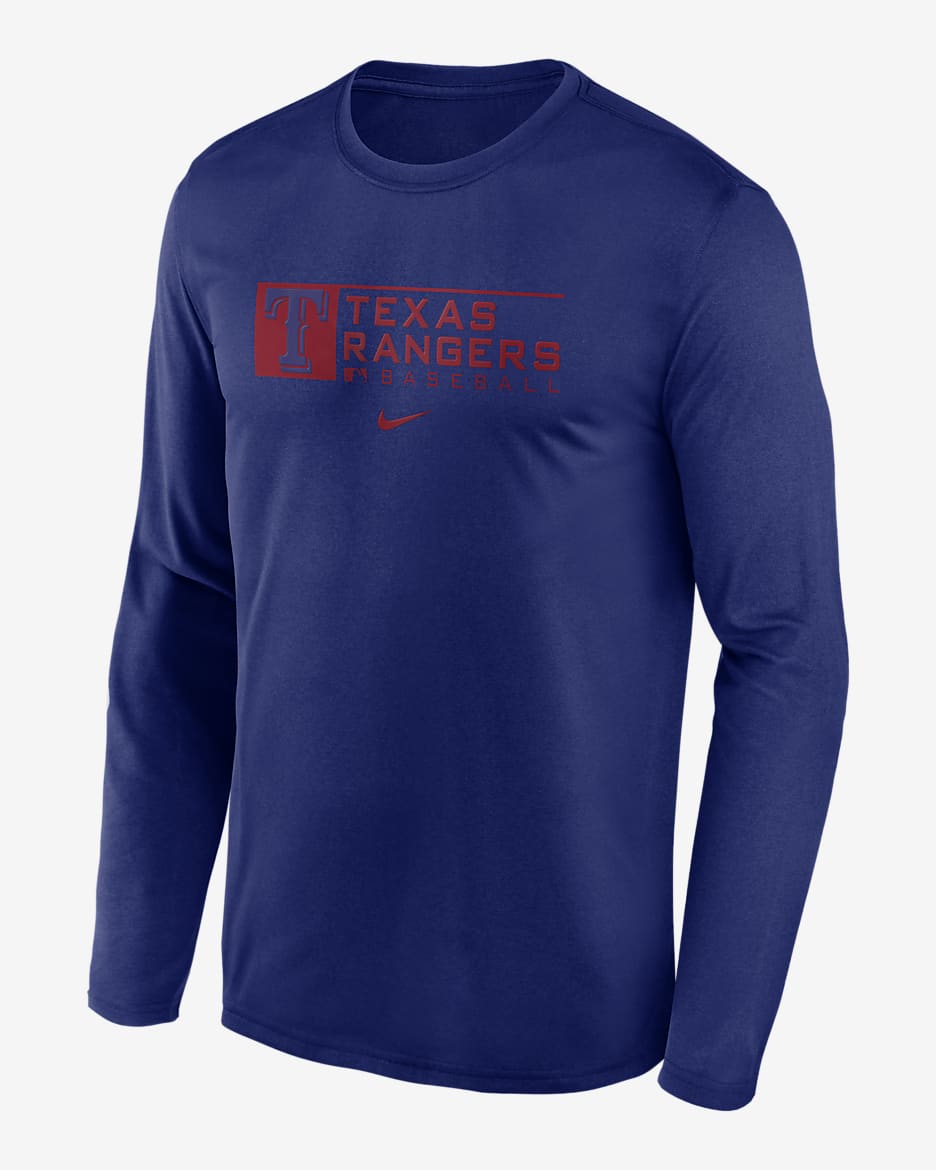 Nike Dri-FIT Team (MLB Texas Rangers) Men's Long-Sleeve T-Shirt - Royal