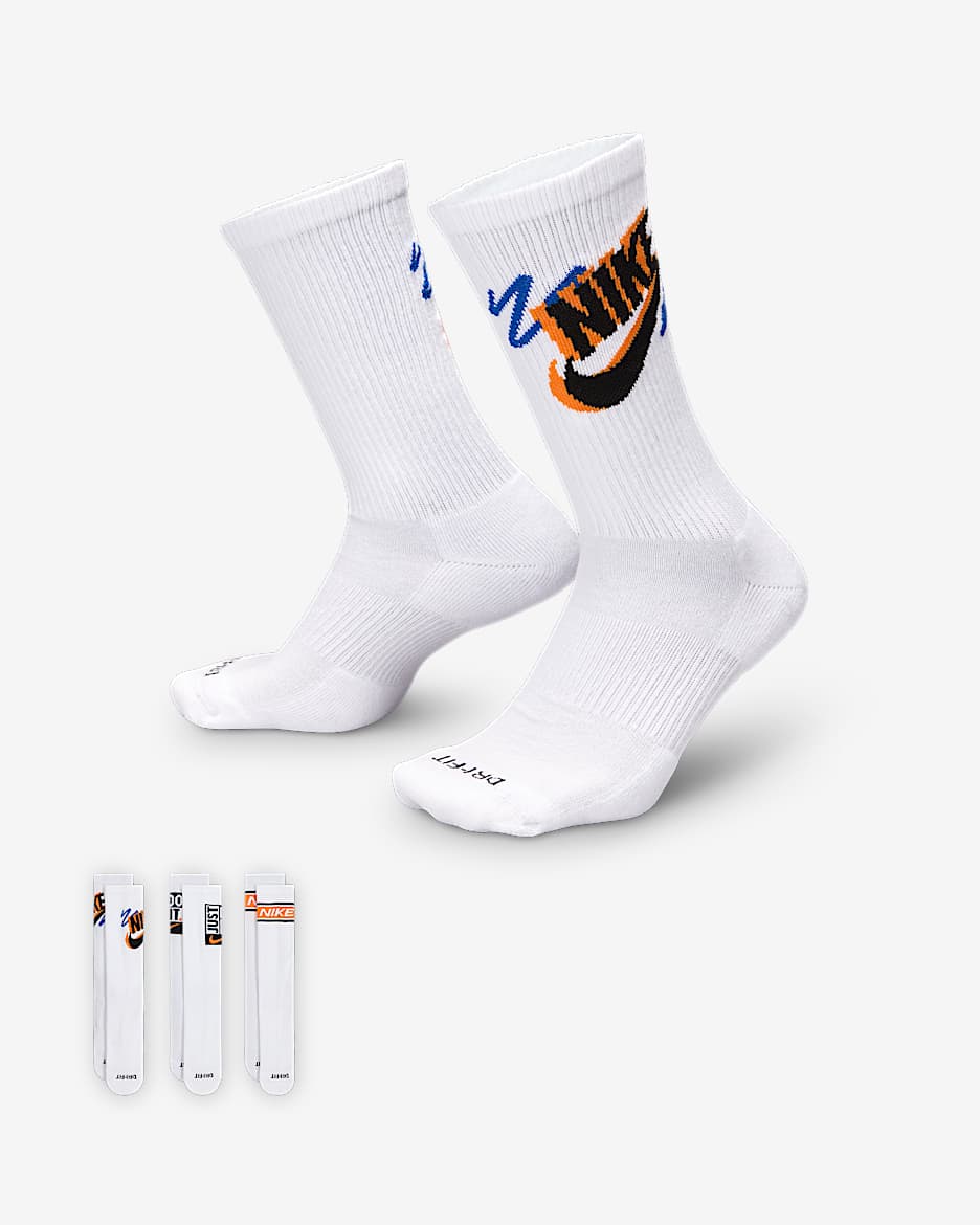 Nike Everyday Plus Crew-Socken (3 Paar) - Multi-Color