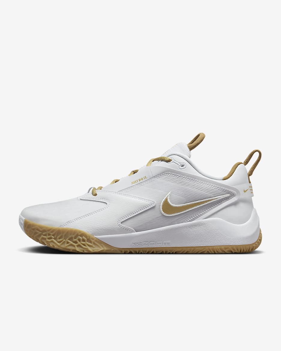 Nike HyperAce 3 Volleyball Shoes - White/Photon Dust/Metallic Gold