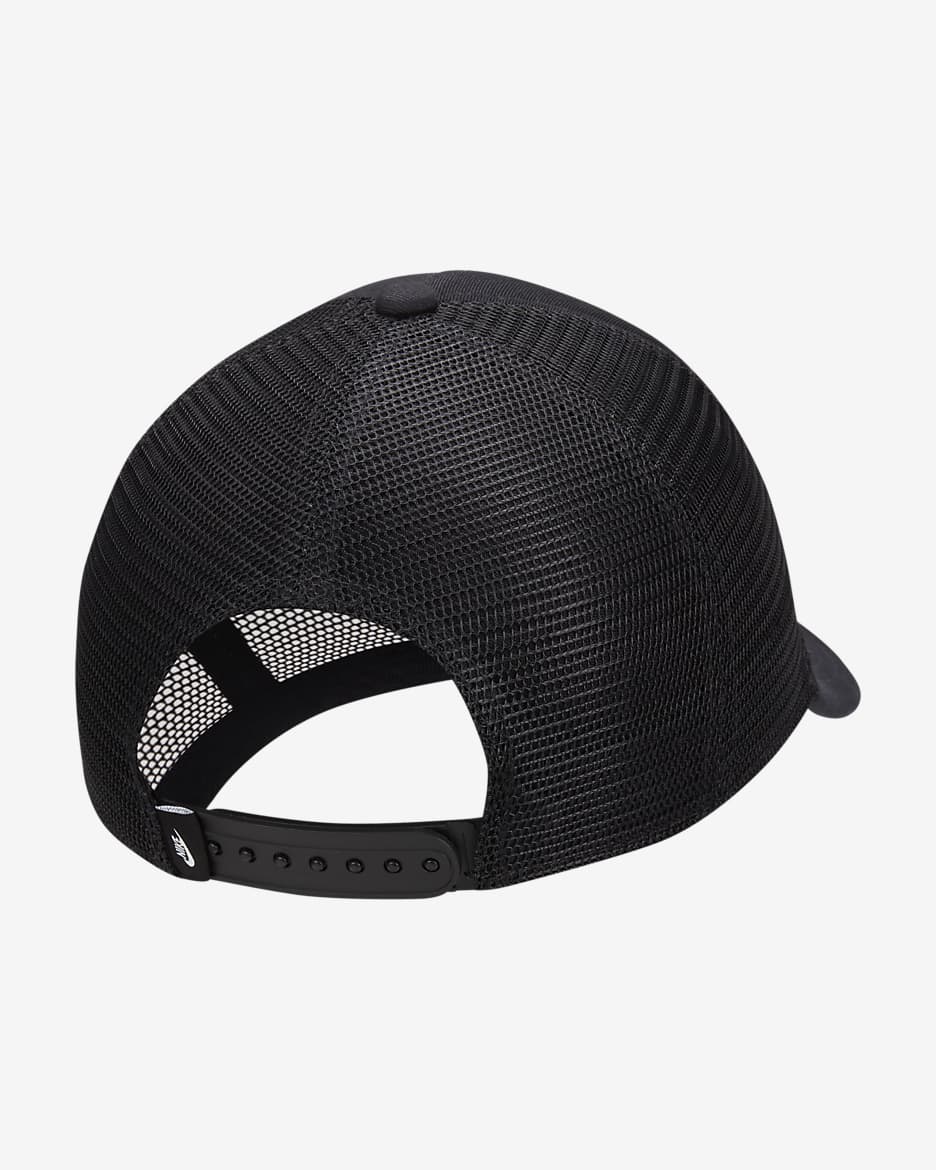 Cappello trucker strutturato Nike Rise Cap - Nero/Nero/Bianco