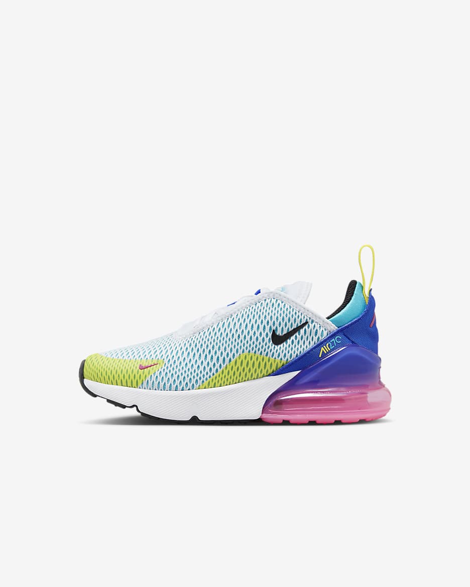 Nike Air Max 270 Little Kids' Shoes - White/Hyper Royal/Pink Spell/Black