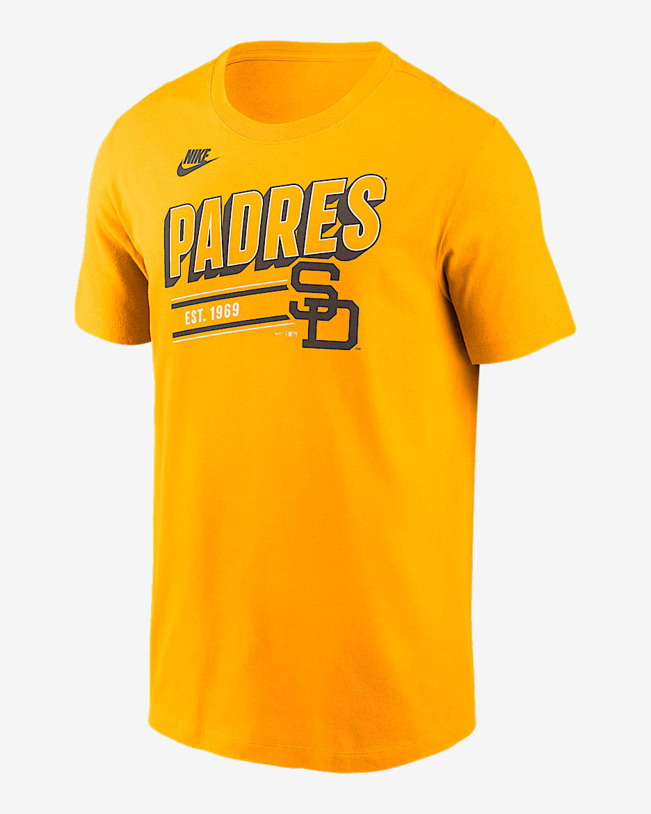 Playera Nike de la MLB para hombre San Diego Padres Cooperstown Retro - Atardecer