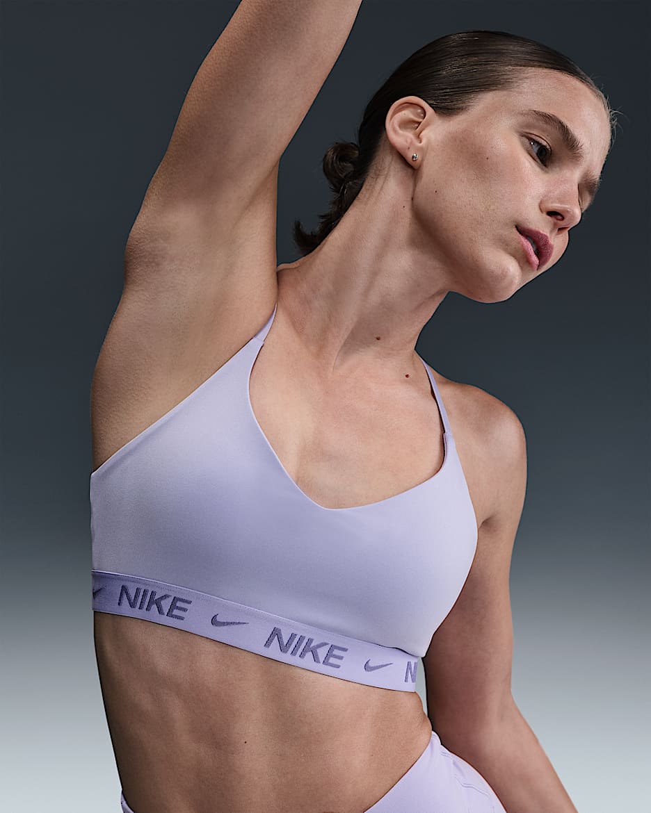 Nike Indy Light-Support Women's Padded Adjustable Sports Bra - Lilac Ice