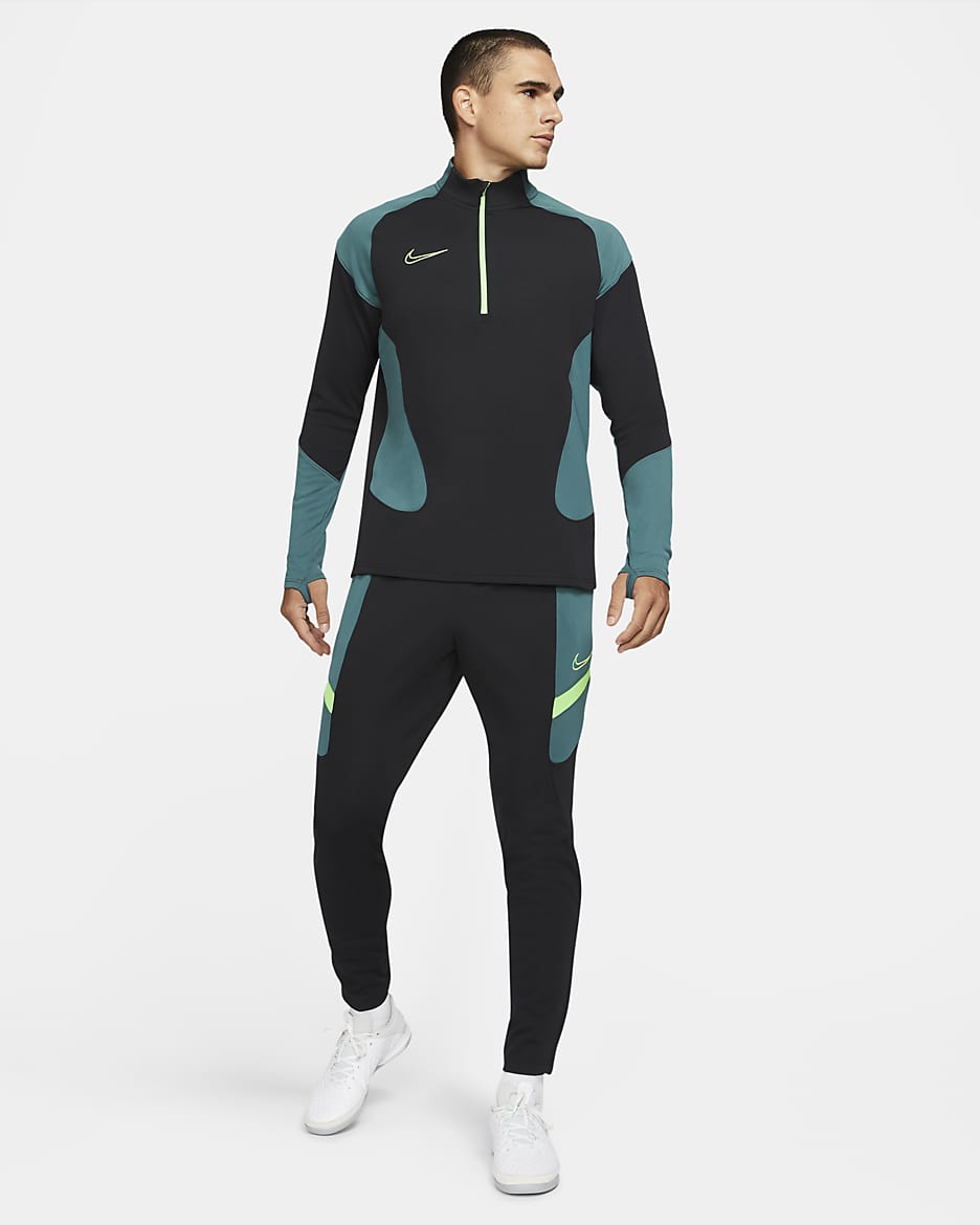 Nike Dri-FIT Academy Men's Knit Football Tracksuit - Black/Black/Green Strike/Green Strike