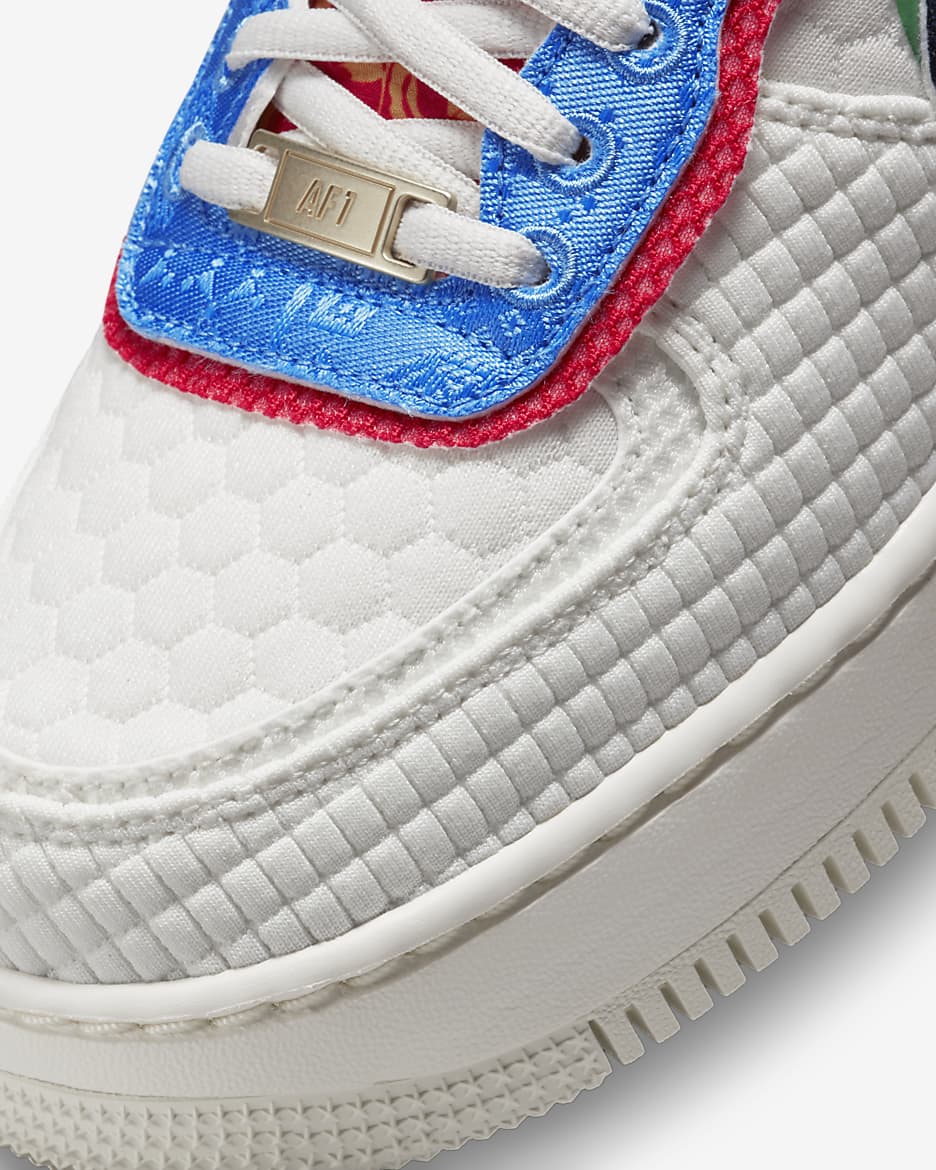 Nike Air Force 1 Shadow Women's Shoes - Sail/Classic Green/University Blue/Multi-Color