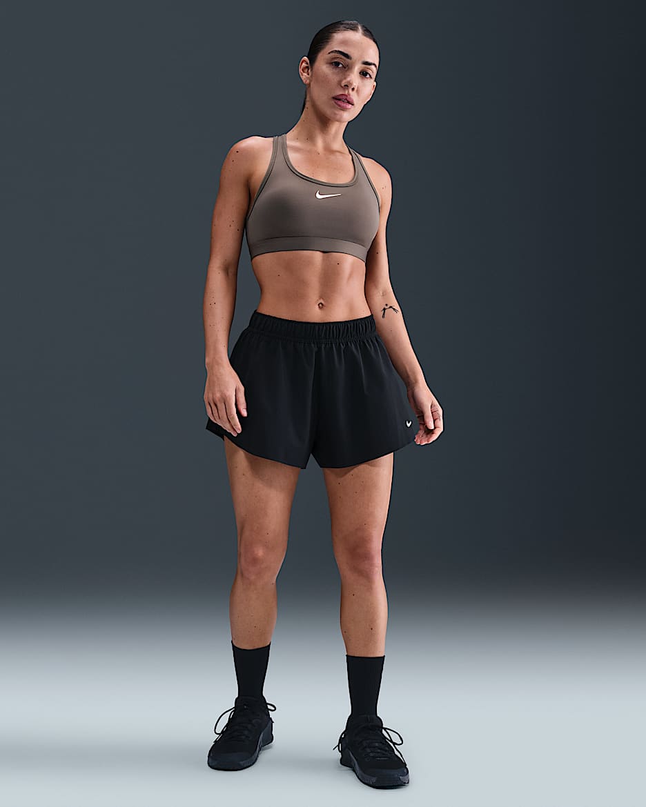 Nike One Women's Repel Mid-Rise 3" Brief-Lined Shorts - Black/White