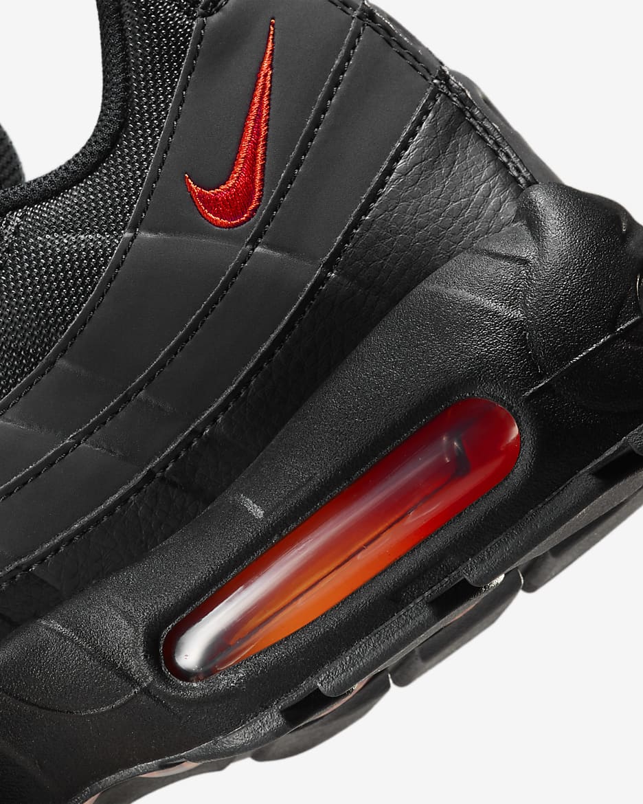 Sapatilhas Nike Air Max 95 para homem - Preto/Laranja Safety/Vermelho University