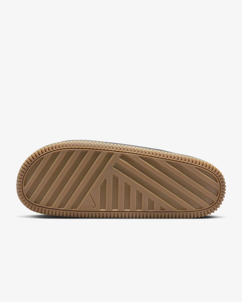 Nike Calm Herren-Slides - Schwarz/Gum Medium Brown/Schwarz