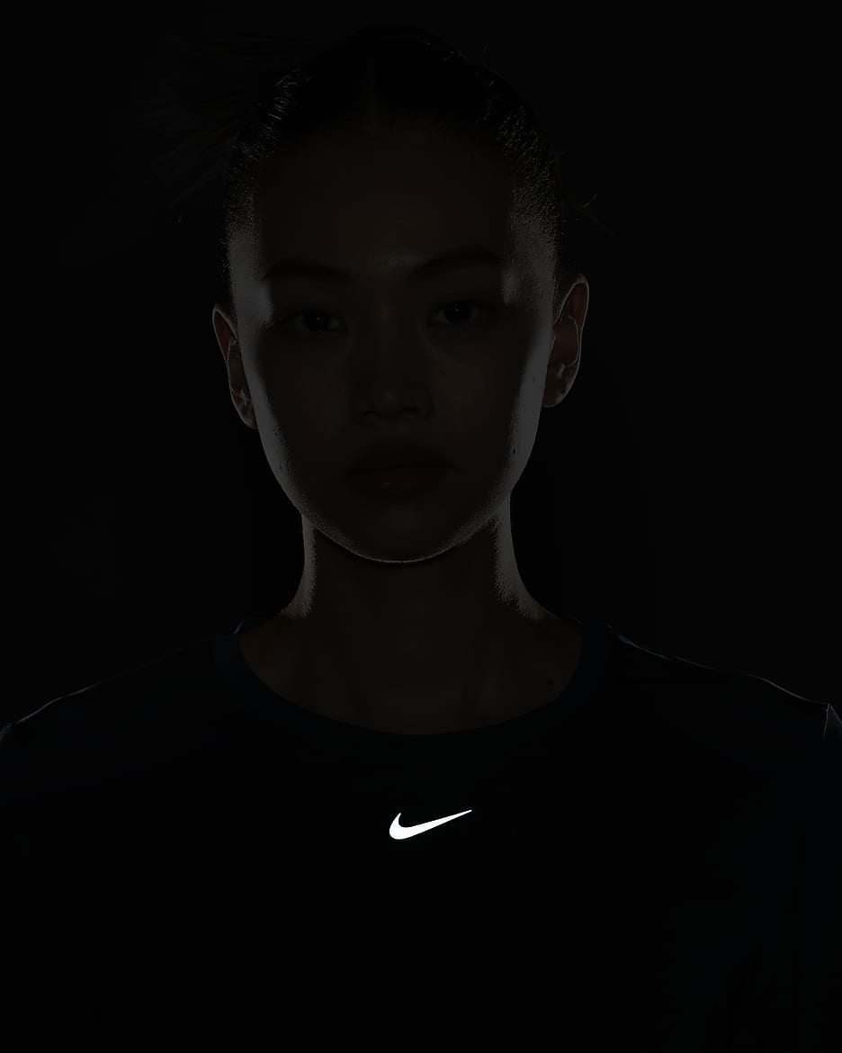 Nike One Classic 女款 Dri-FIT 長袖上衣 - Armory Navy/黑色