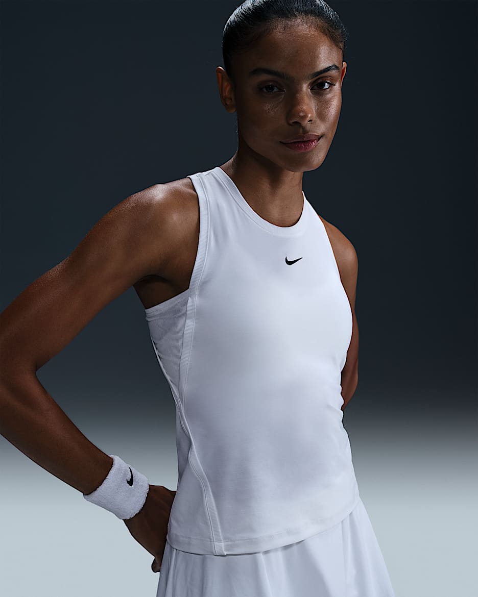 Canotta da tennis Dri-FIT Nike Victory – Donna - Bianco/Nero