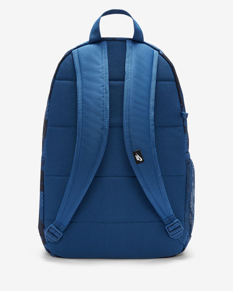 Nike Elemental Kids' Printed Backpack (20L) - Court Blue/Court Blue/White