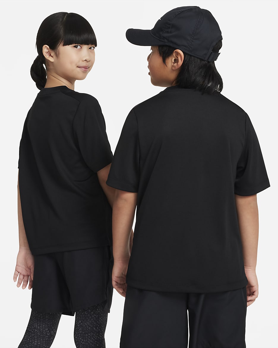 Nike Multi Older Kids' (Boys') Dri-FIT Training Top - Black/White