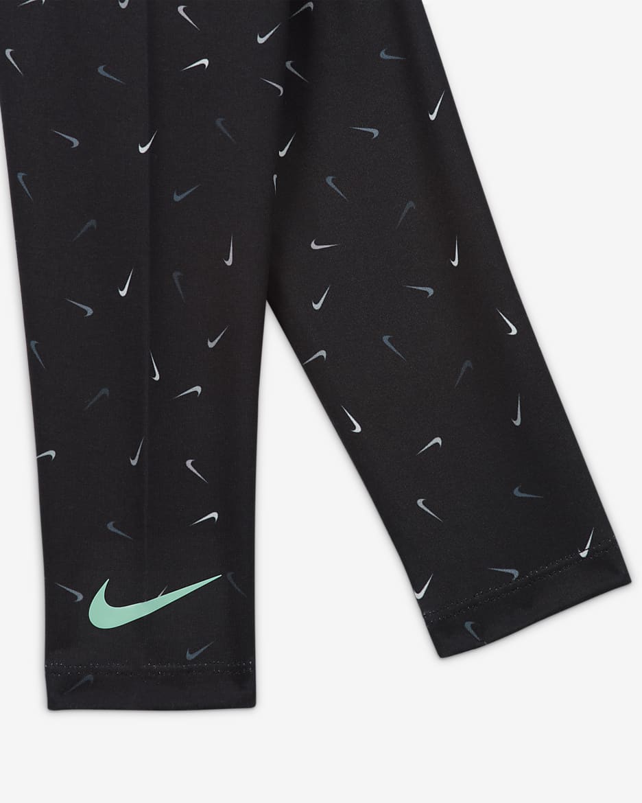 Nike Graphic Tee and Printed Leggings Set Baby 2-Piece Set - Black