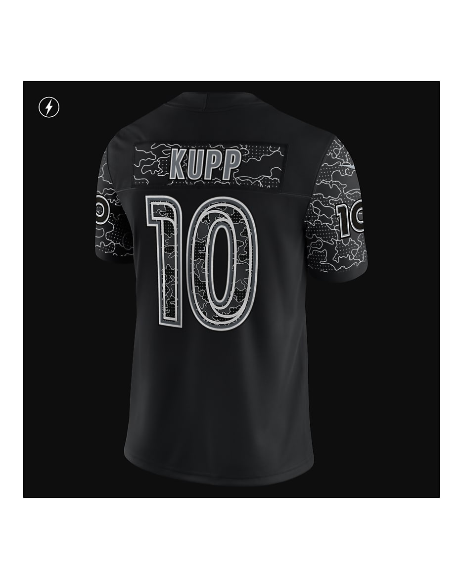 NFL Los Angeles Rams RFLCTV (Cooper Kupp) Men's Fashion Football Jersey - Black