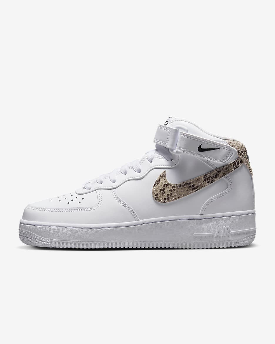 Nike Air Force 1 '07 Mid Women's Shoe - White/Black/Sand Drift