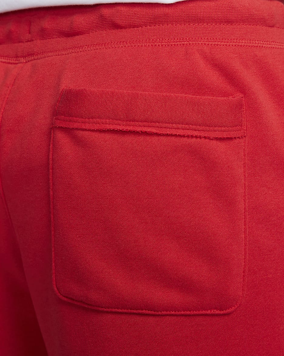 Nike Club Alumni Men's French Terry Shorts - University Red/White/White