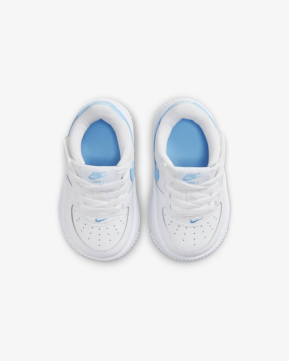 Scarpa Nike Force 1 Low EasyOn – Bebè e Bimbo/a - Bianco/Bianco/Aquarius Blue
