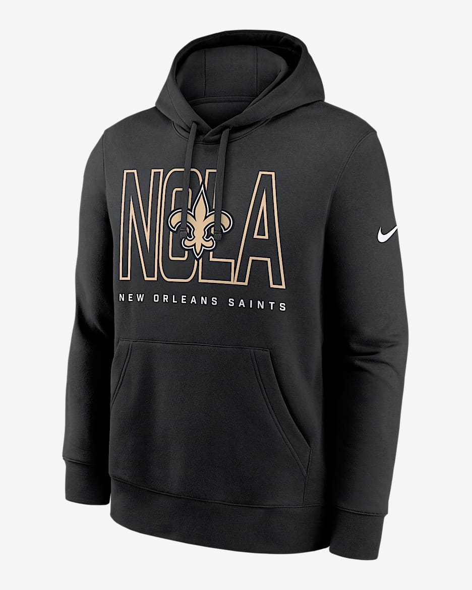 New Orleans Saints Busted Play Club Men's Nike NFL Pullover Hoodie - Black