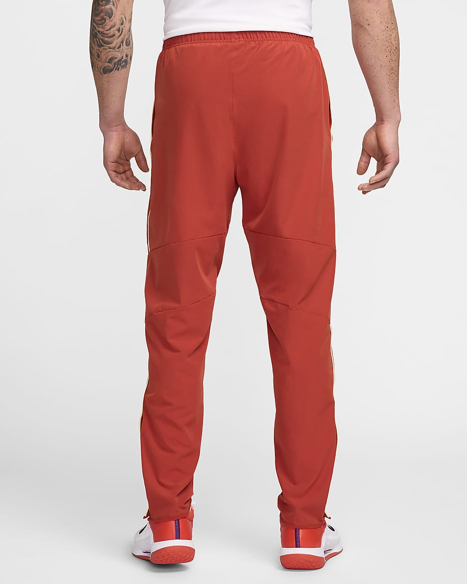 Pants de tenis Dri-FIT para hombre NikeCourt Advantage - Rojo dragón/Lima vital/Blanco