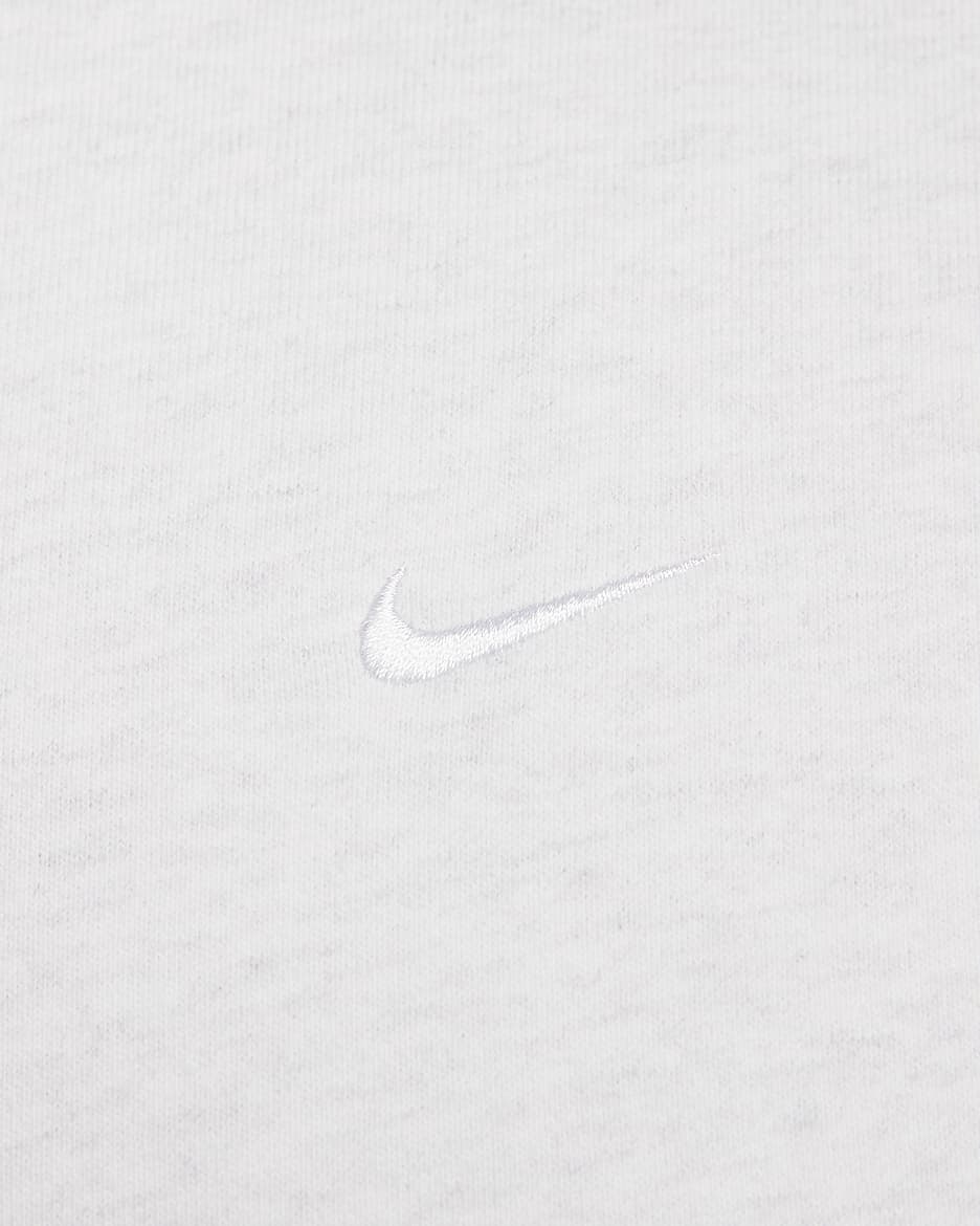 Nike Solo Swoosh Fleece-Rundhalsshirt für Herren - Birch Heather/Weiß