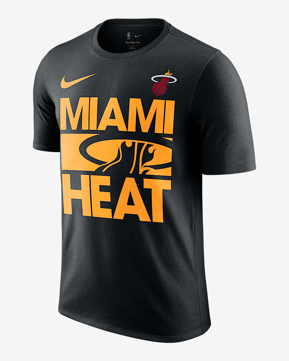 Miami Heat Courtside Nike NBA-s férfipóló - Fekete