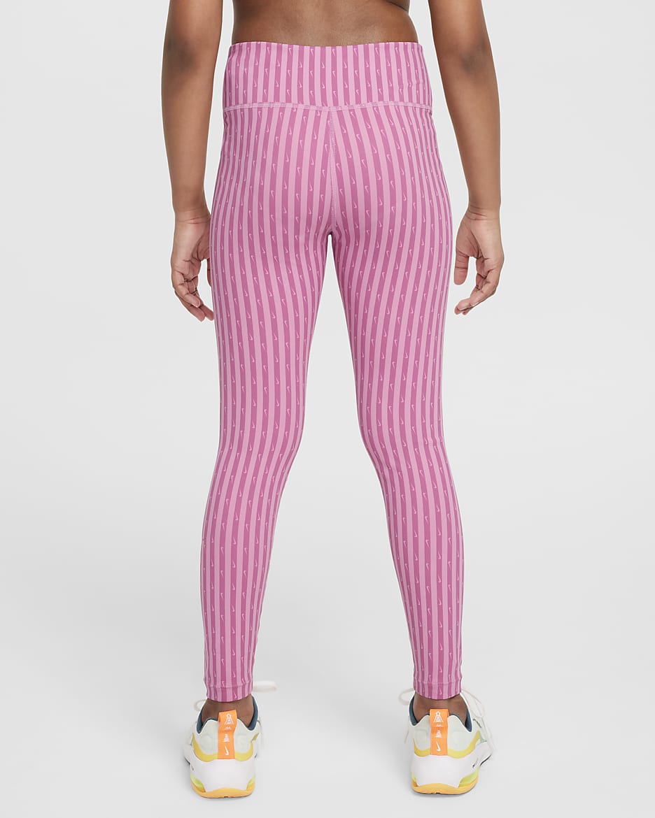 Nike One Dri-FIT-Leggings mit hohem Taillenbund für ältere Kinder (Mädchen) - Magic Flamingo/Hyper Pink