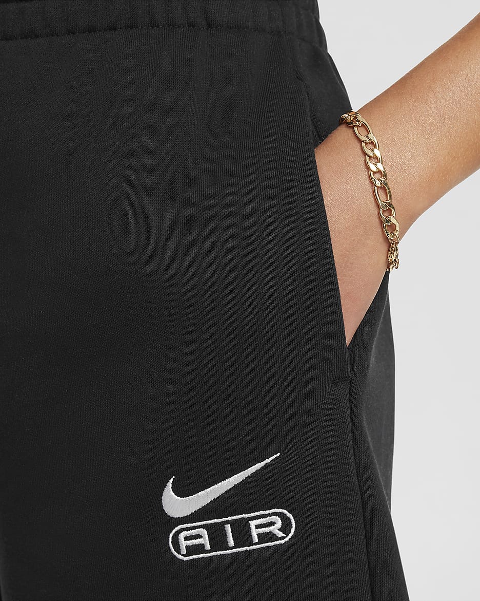 Nike Air Girls' French Terry Shorts - Black/White