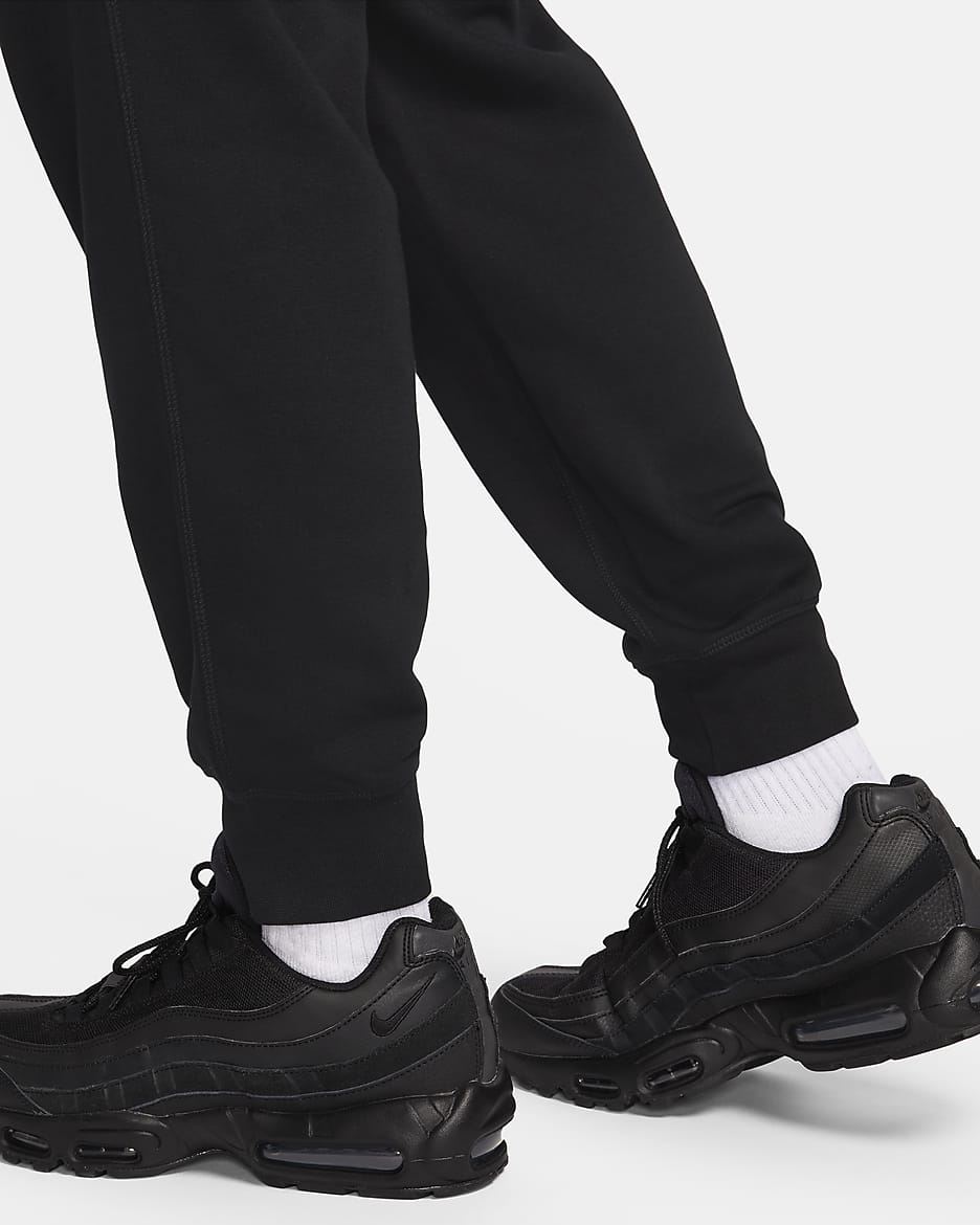 Nike Club Fleece Men's Fleece Joggers - Black/Black/Safety Orange