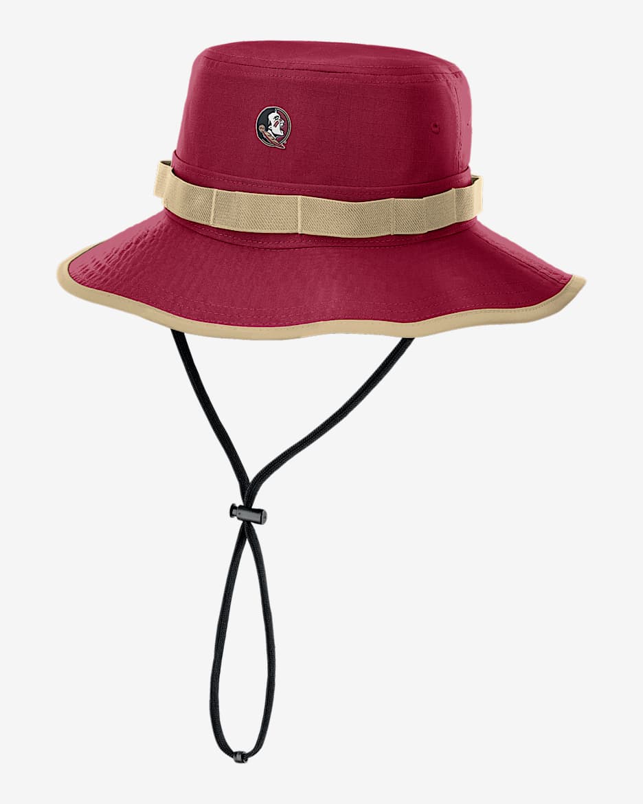 Florida State Sideline Apex Gameday Boonie Men's Nike Dri-FIT College Bucket Hat - Garnet