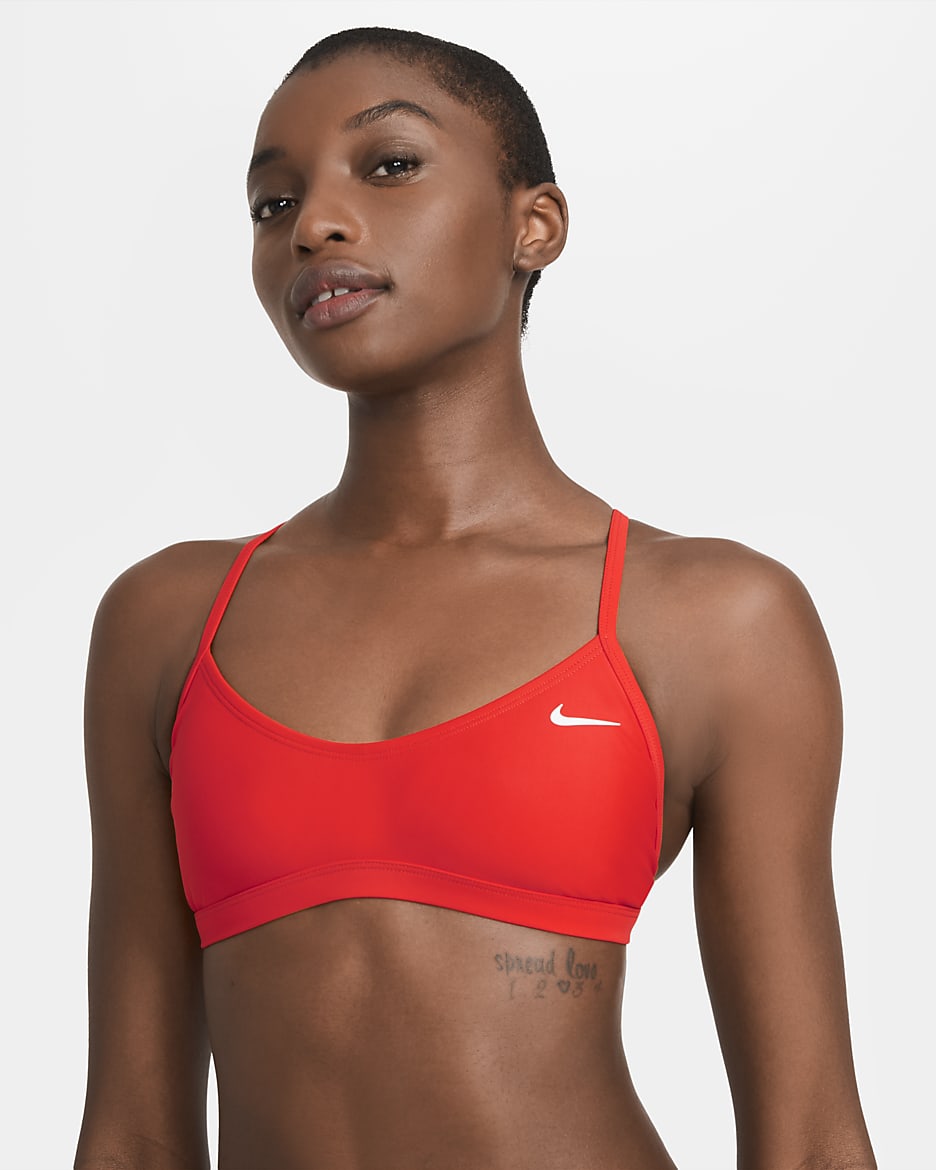 Nike Solid Women's Tri-Back Bikini Top - Chile Red