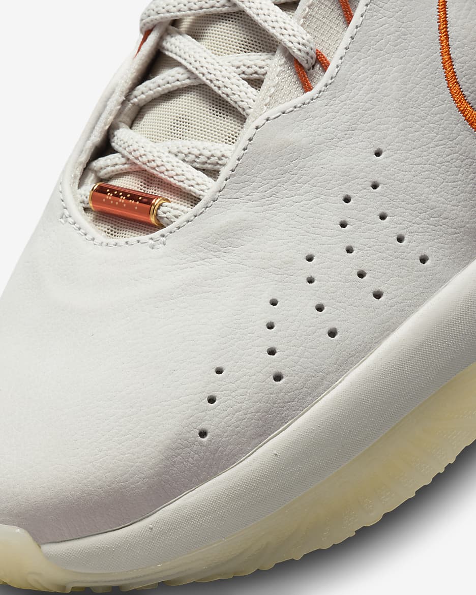 LeBron XXI "Akoya" Basketball Shoes - Light Bone/Coconut Milk/Dark Russet/Campfire Orange