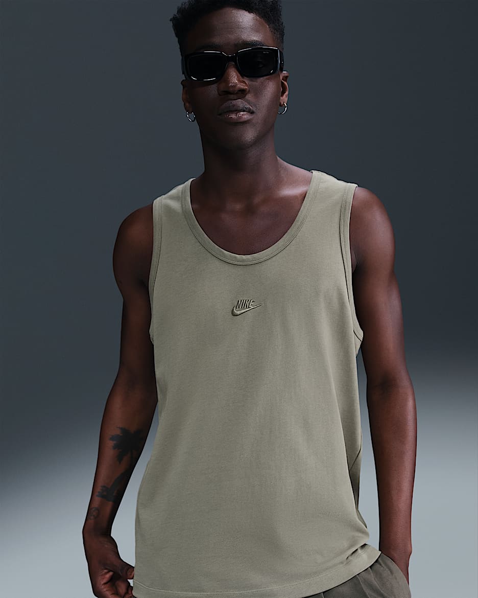 Nike Sportswear Premium Essentials Men's Tank - Light Army