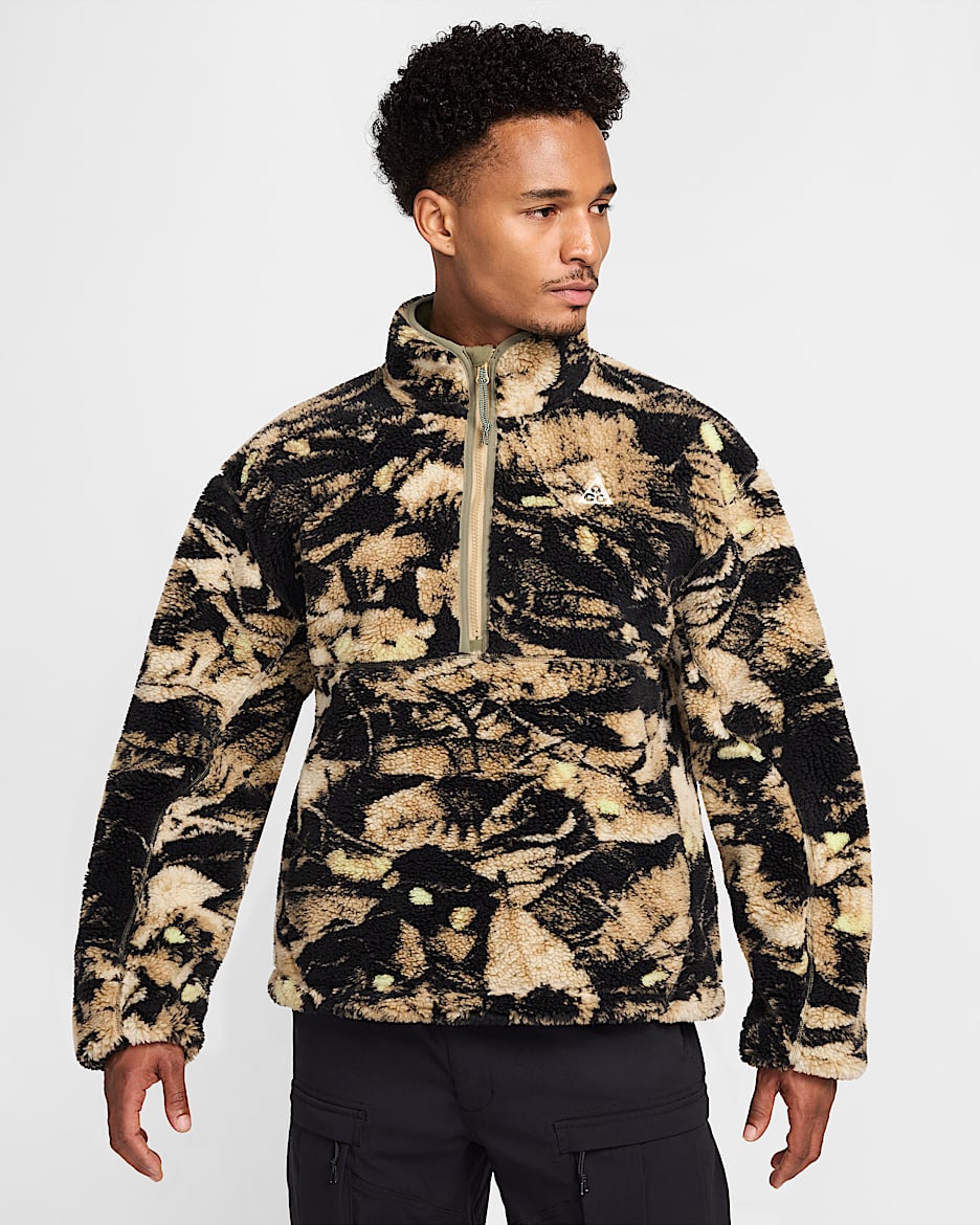 Chamarra Therma-FIT ADV a prueba de viento para hombre Nike ACG "Canwell Glacier" - Beige paracaídas/Oliva medio/Blanco cumbre