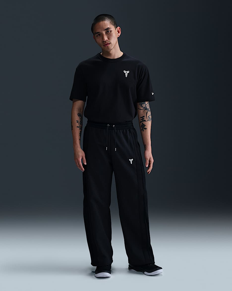 Kobe Men's Pleated Trousers - Black/White