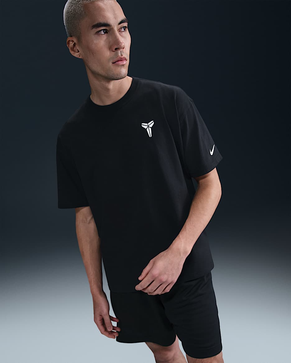 Playera de básquetbol para hombre Kobe - Negro/Blanco