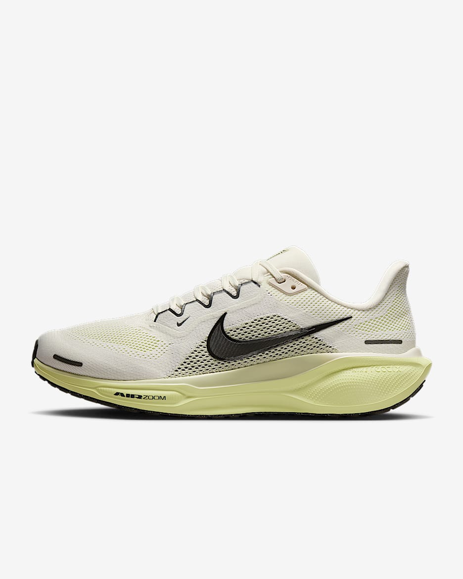 Nike Pegasus 41 Men's Road Running Shoes - Pale Ivory/Limelight/Olive Aura/Sequoia
