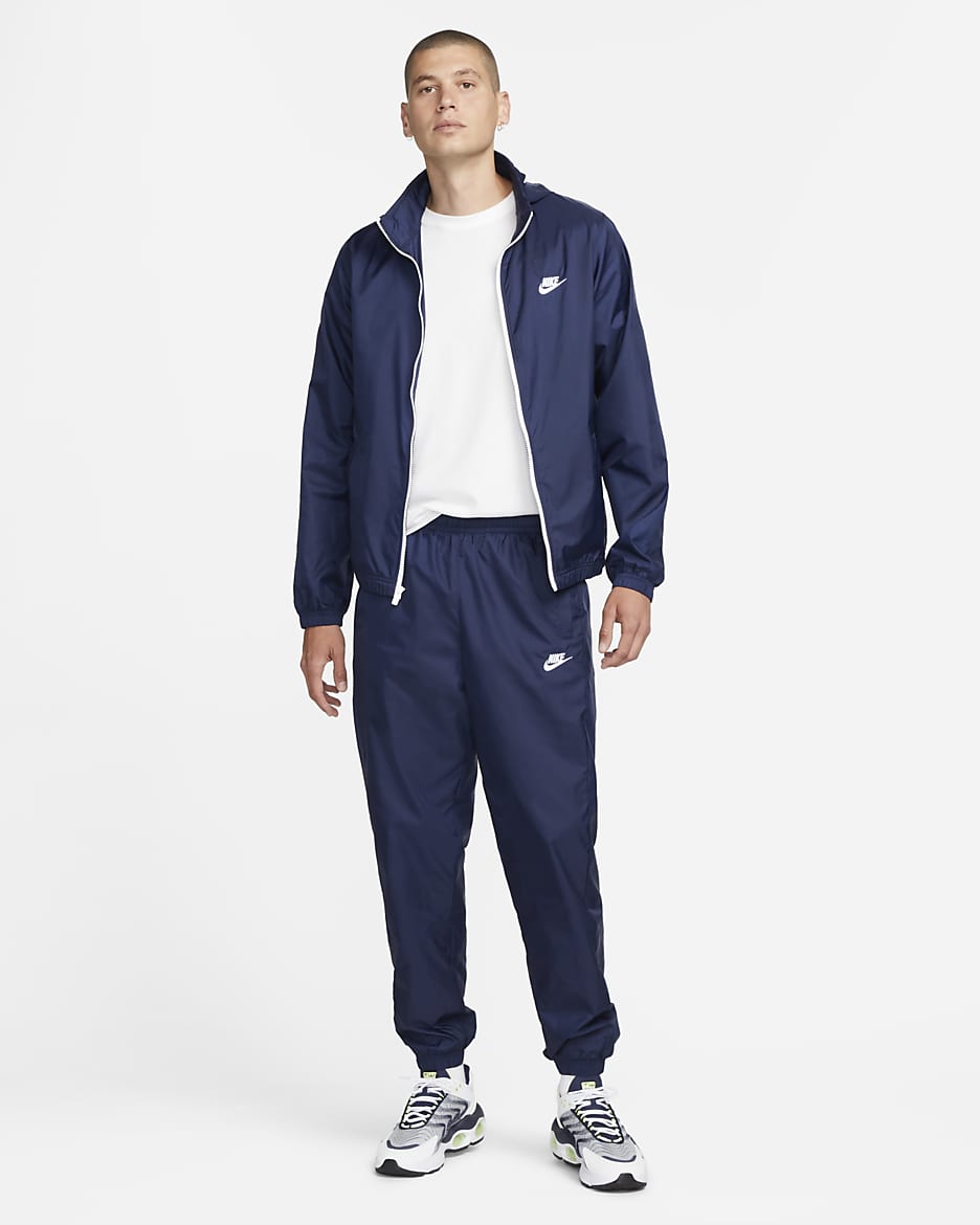 Tuta sportiva foderata in tessuto Nike Sportswear – Uomo - Midnight Navy/Bianco