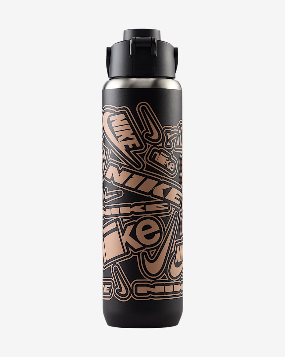 Dricksflaska i rostfritt stål Nike Recharge (700 ml) - Svart/Svart/Apricot Agate/Apricot Agate