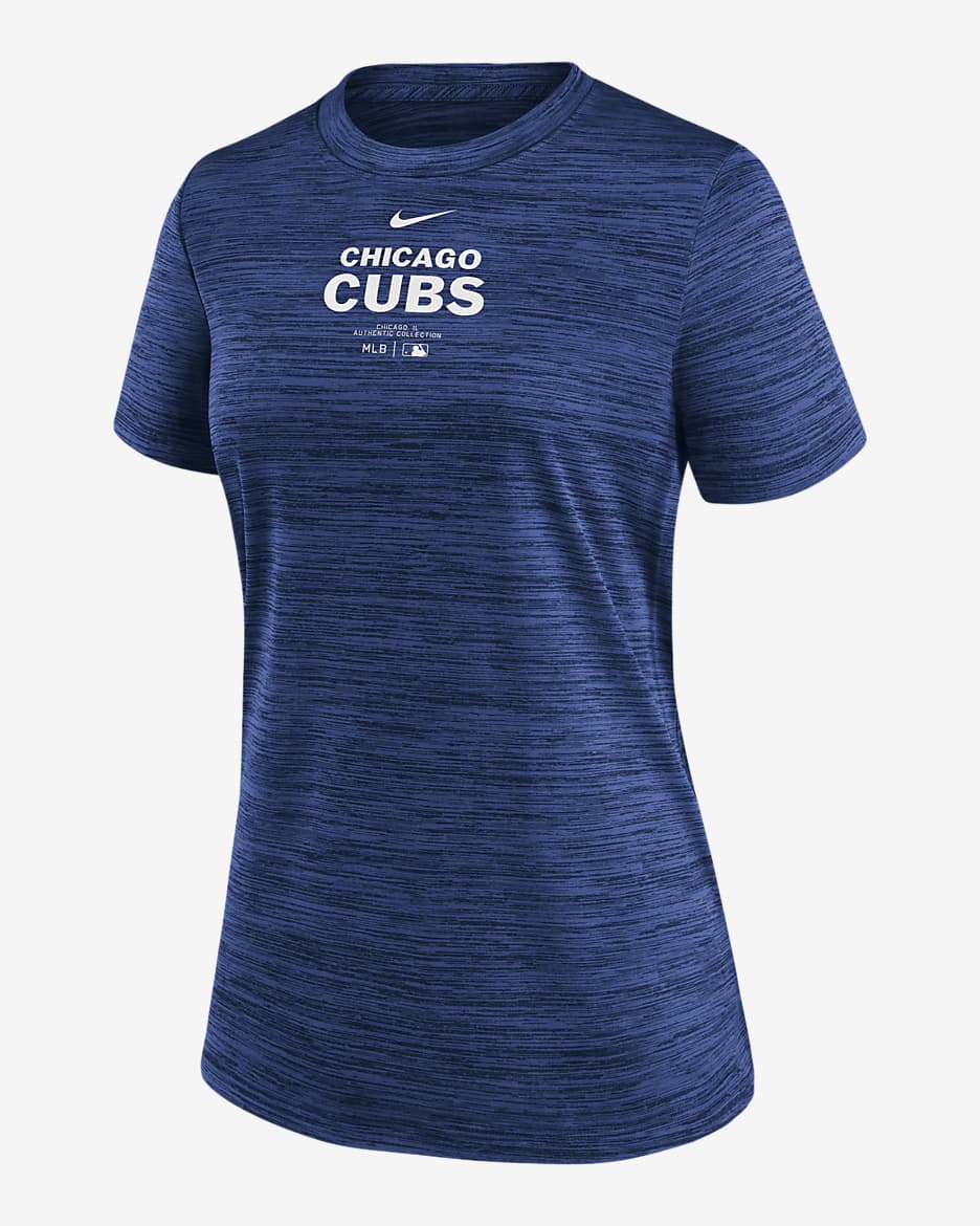 Chicago Cubs Authentic Collection Practice Velocity Women's Nike Dri-FIT MLB T-Shirt - Royal