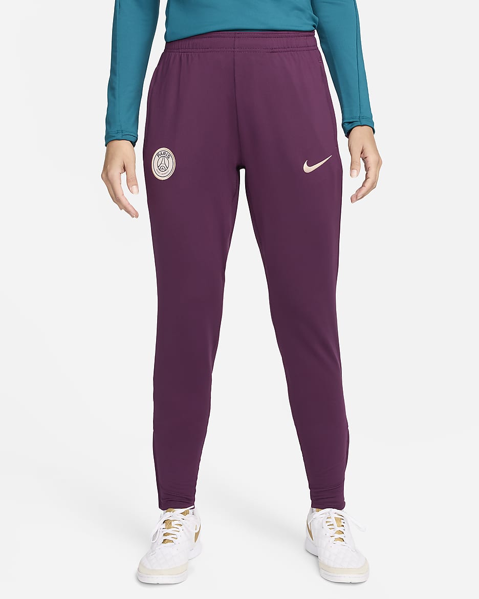 Paris Saint-Germain Strike Nike Dri-FIT knit voetbalbroek voor dames - Bordeaux/Geode Teal/Guava Ice