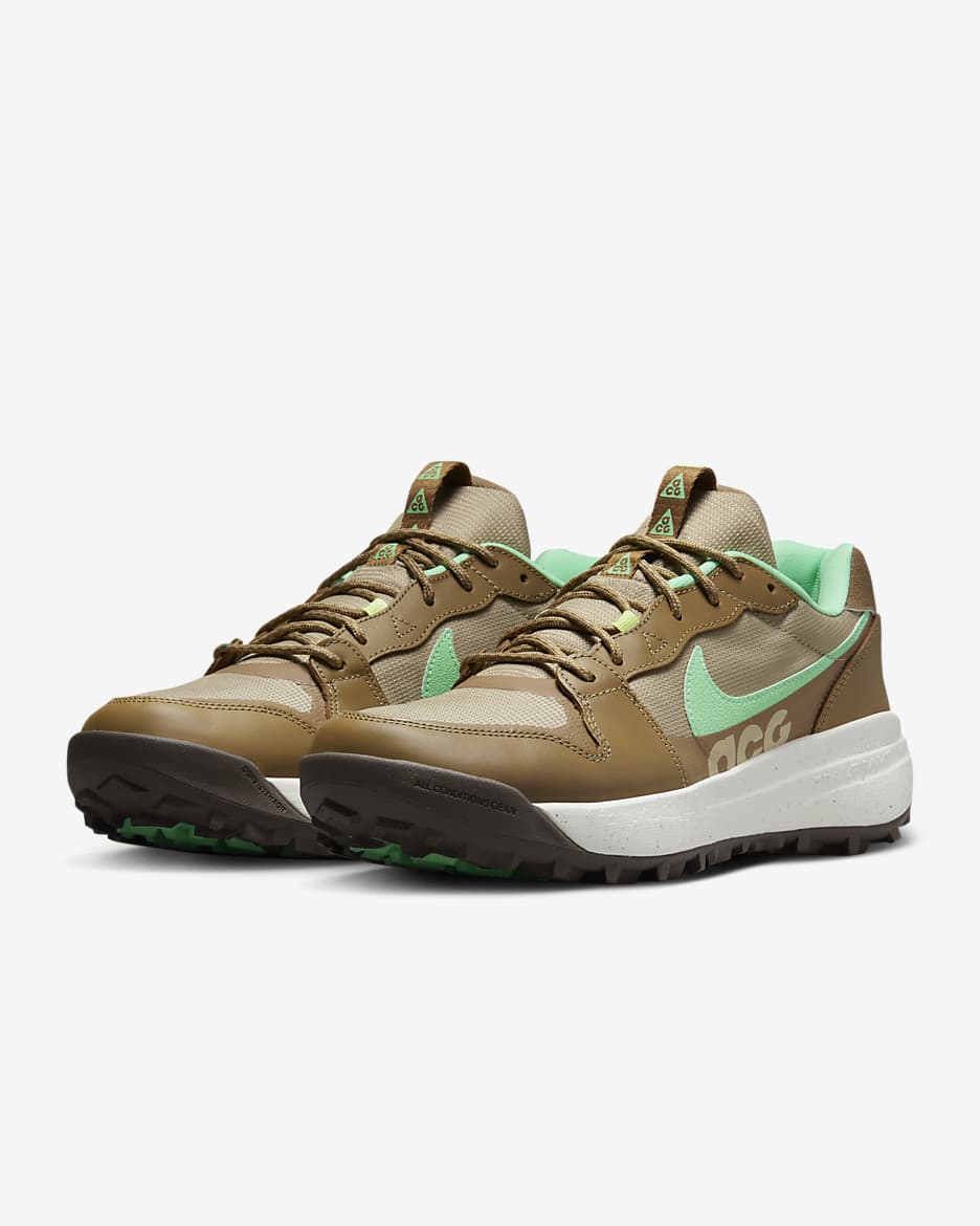 Nike ACG Lowcate Men's Shoes - Limestone/Dark Driftwood/Sail/Green Glow