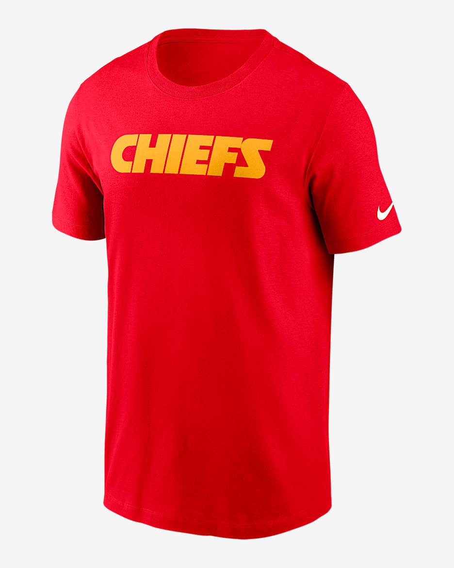 Kansas City Chiefs Primetime Wordmark Essential Men's Nike NFL T-Shirt - Red