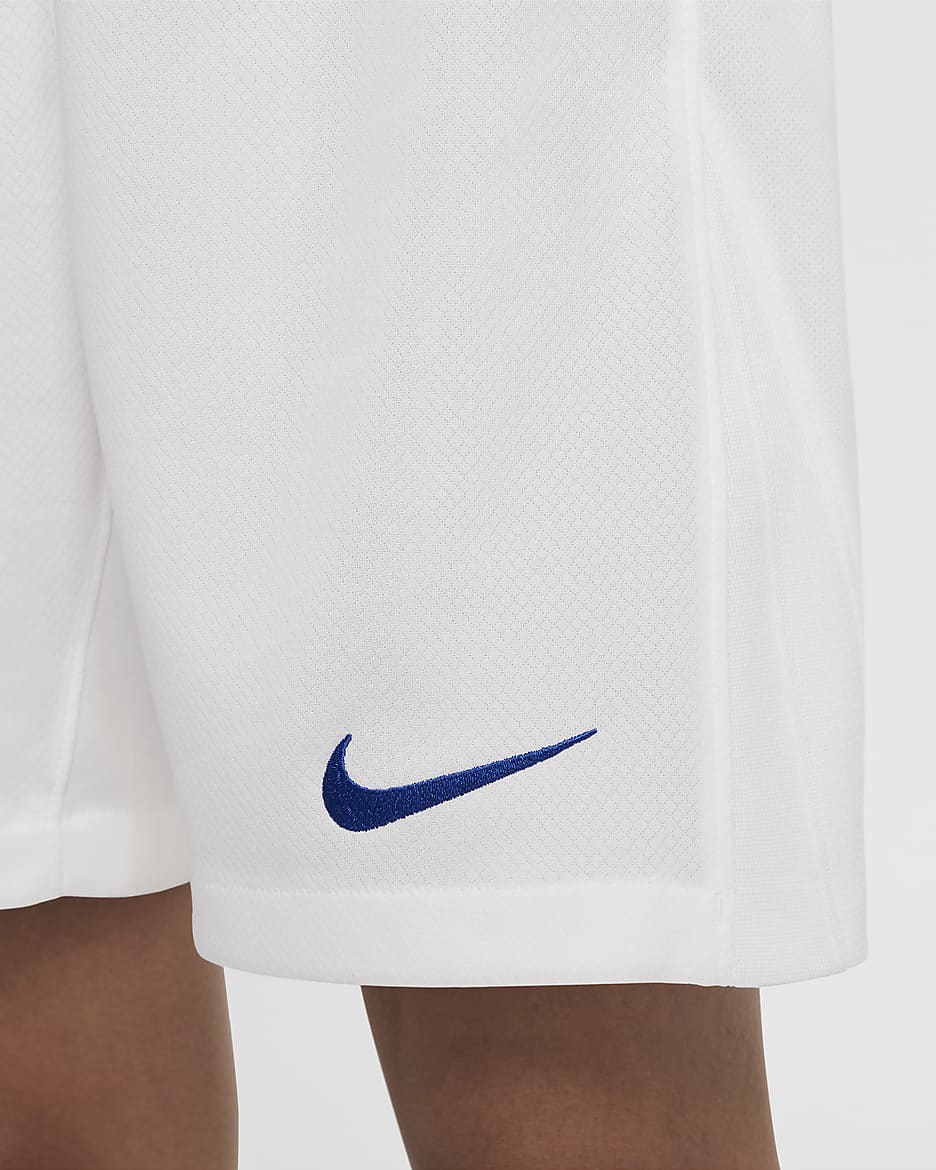 Shorts da calcio replica Nike Dri-FIT Croazia 2024/25 Stadium per ragazzo/a – Home/Away - Bianco/Hyper Royal