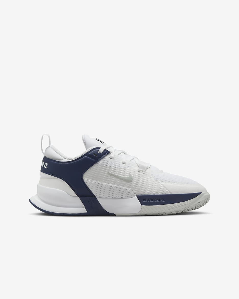 Nike Crosscourt Younger/Older Kids' Shoes - White/Midnight Navy/Light Silver