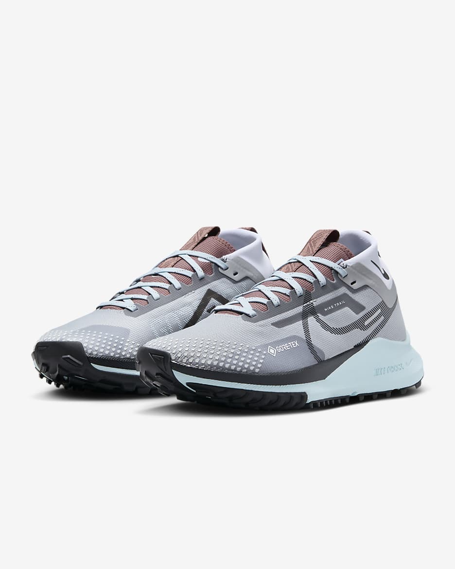 Nike Pegasus Trail 4 GORE-TEX Women's Waterproof Trail Running Shoes - Light Smoke Grey/Glacier Blue/Football Grey/Black